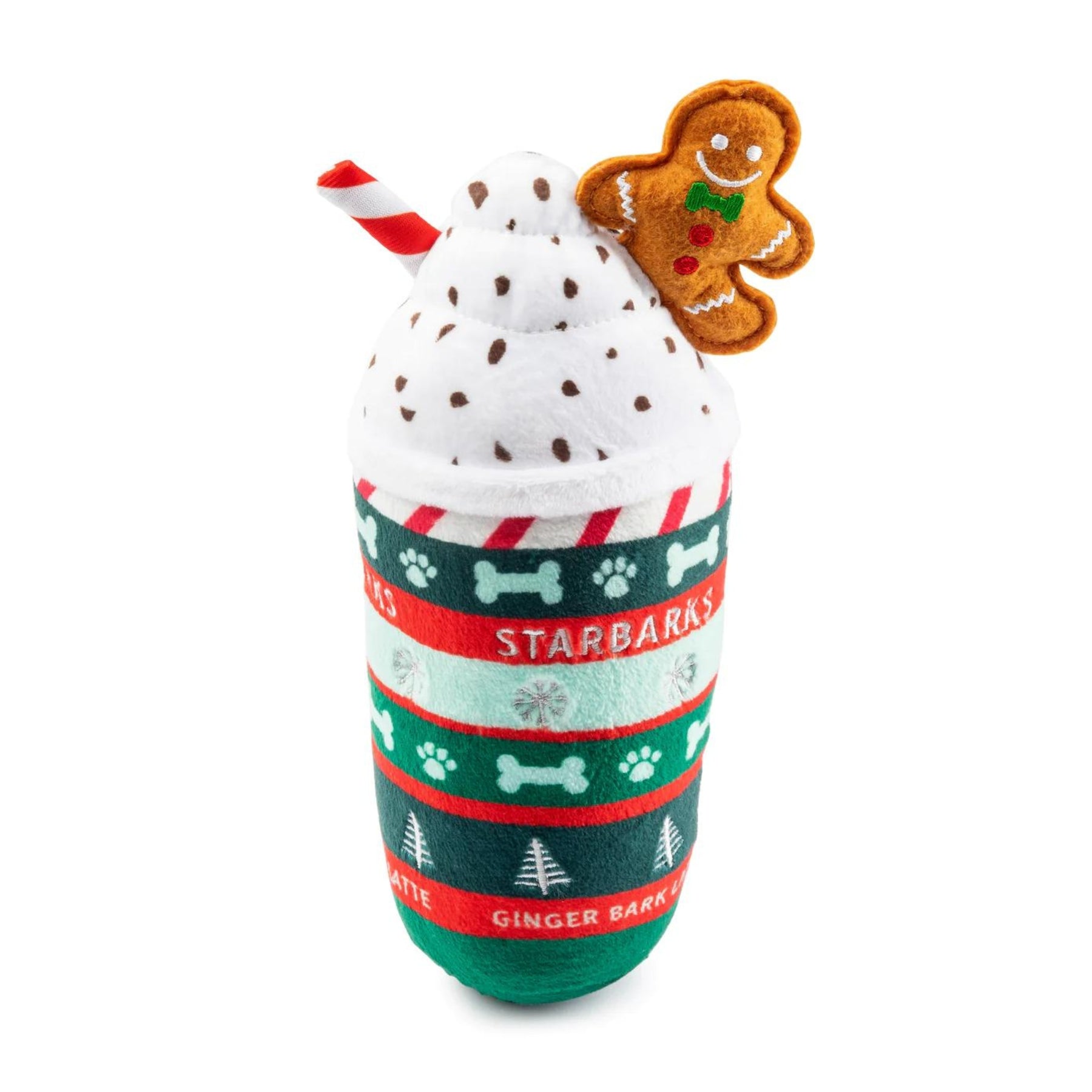 Starbarks Ginger Bark Latte Christmas Dog Toy