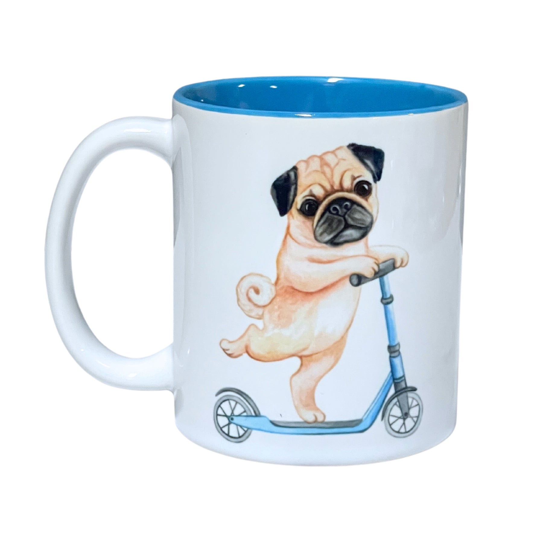 Pug on Scooter Coffee Mug