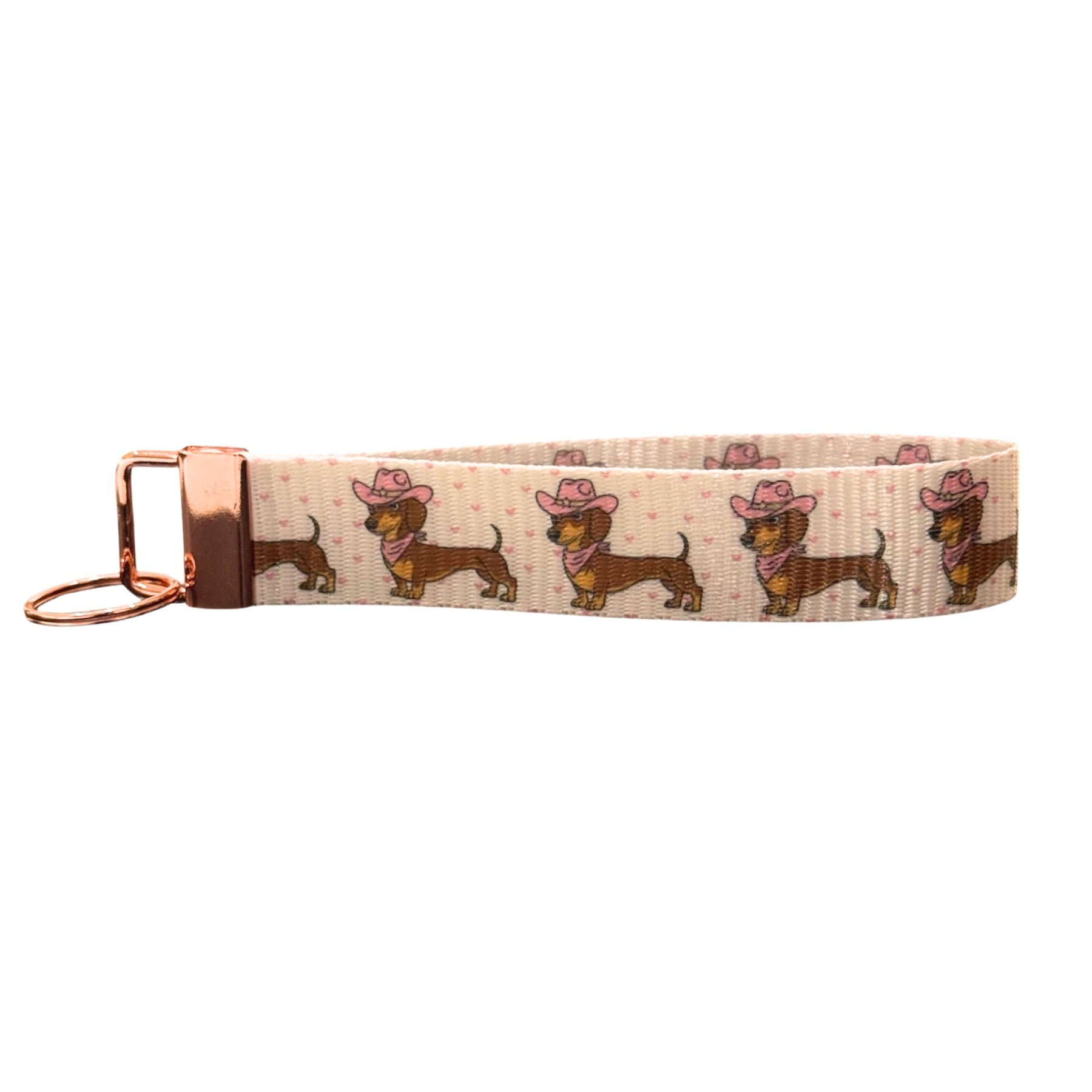 Key Fob - Cowgirl Dachshund