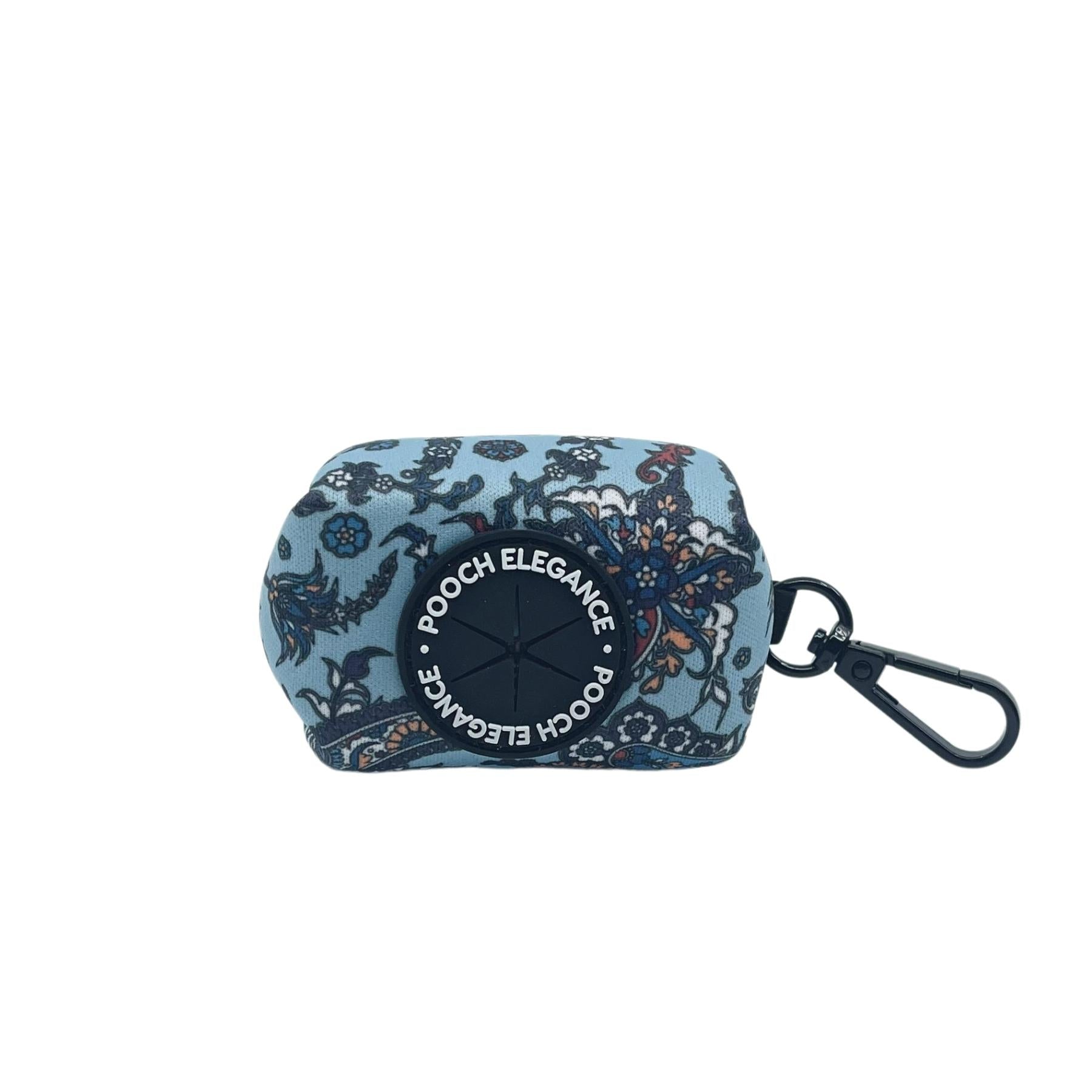 Paisley Blues Poop Bag Holder - Pooch Elegance