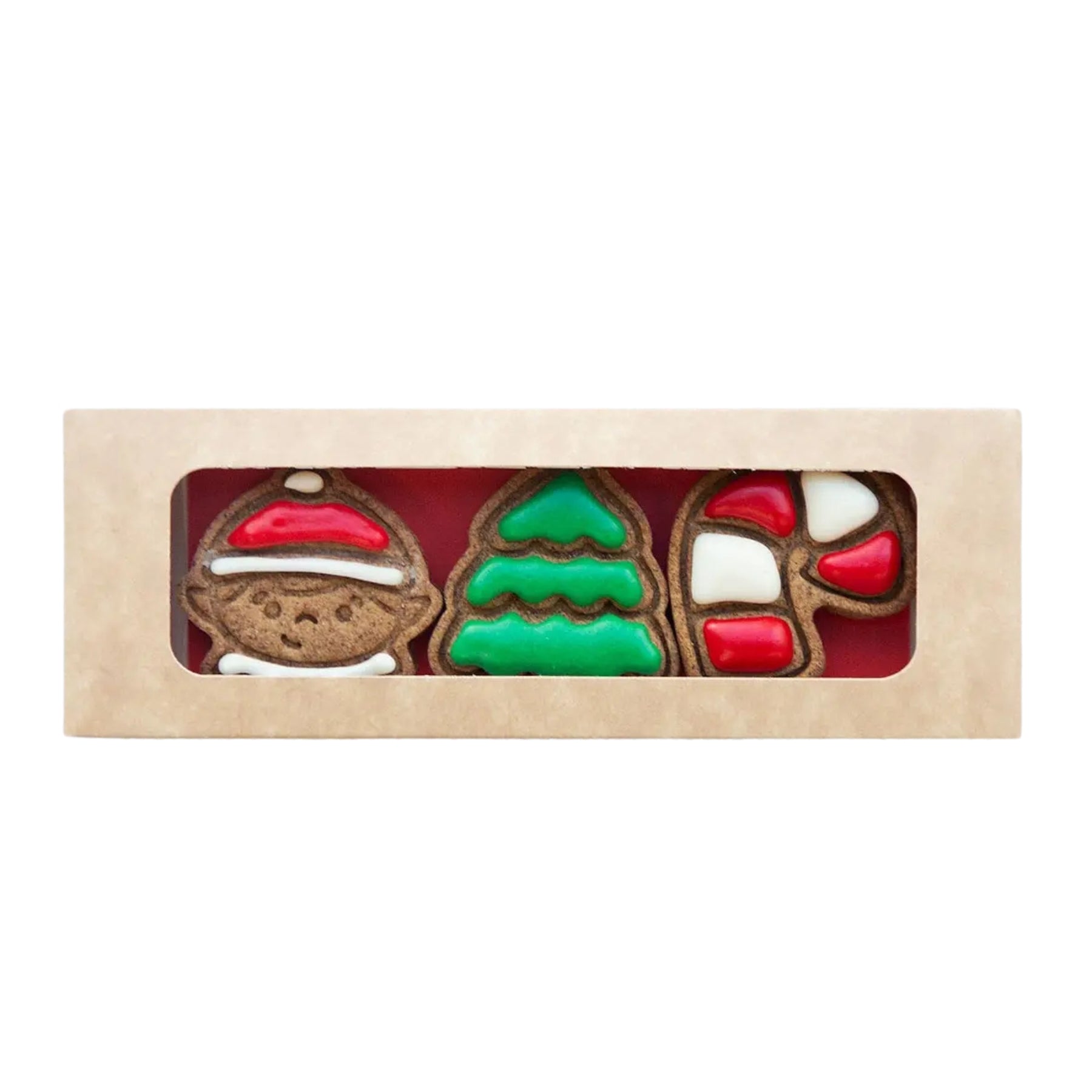 Christmas Dog Treat Gift Trio - Elf, Tree & Candy Cane