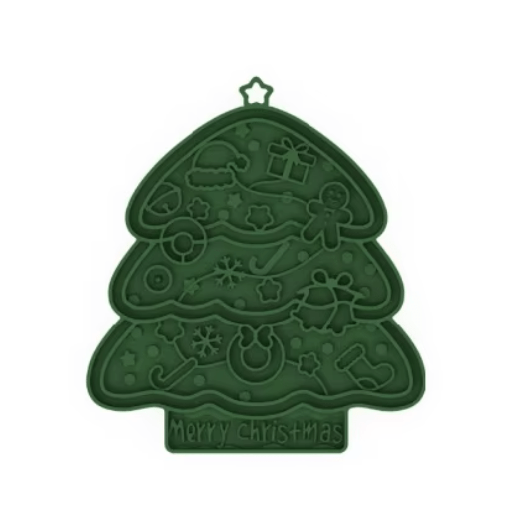 Christmas Tree Lick Mat - Green