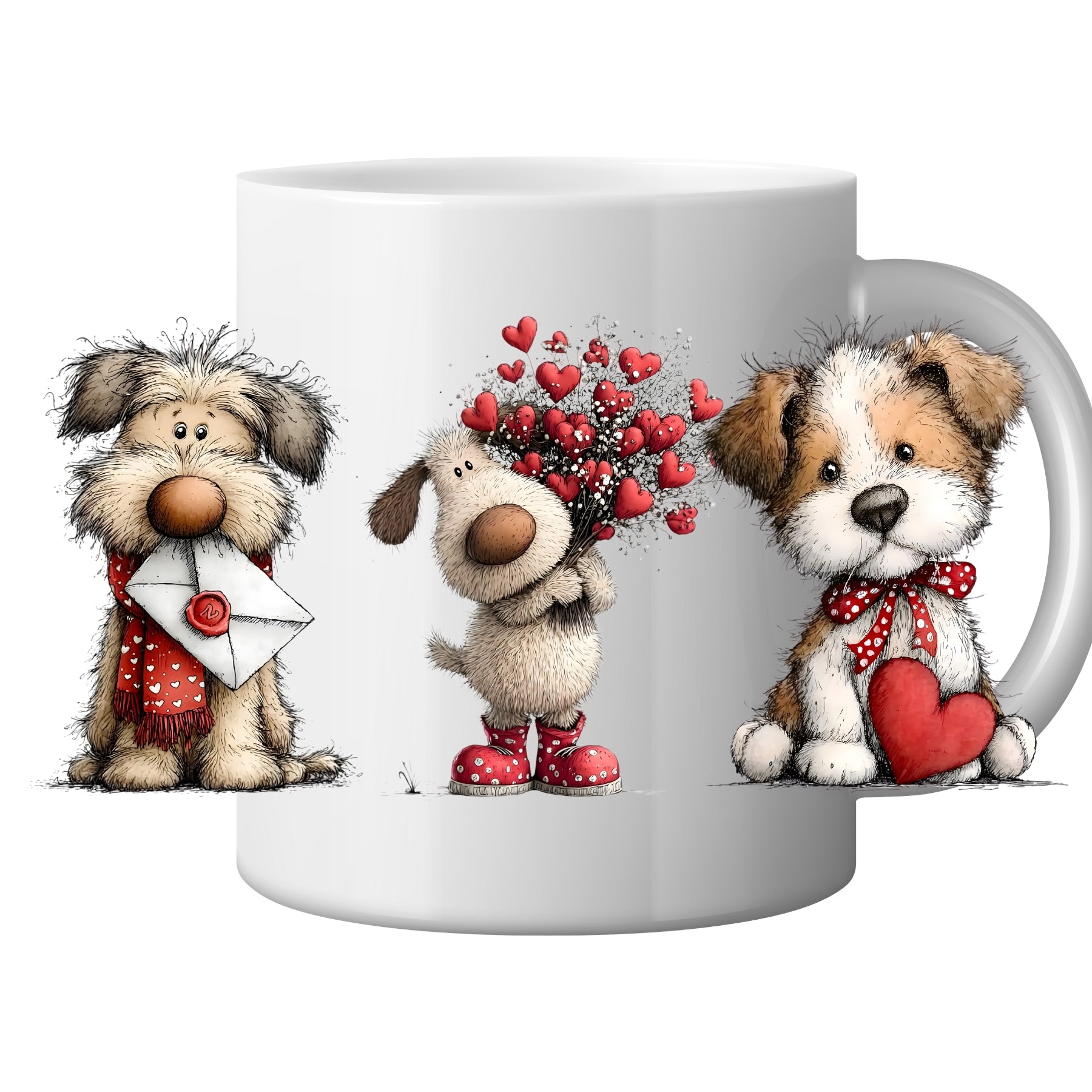 Hearts & Hounds Valentines Coffee Mug