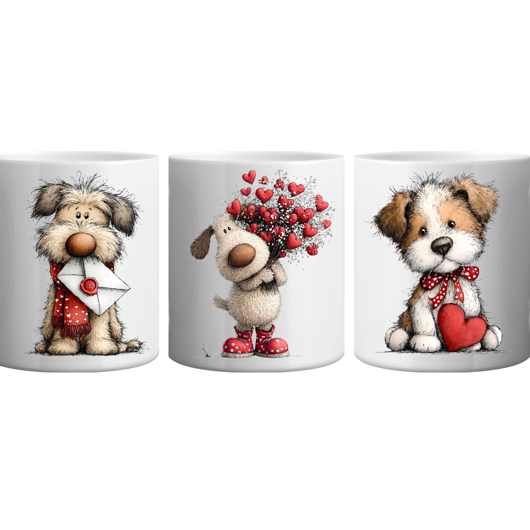 Hearts & Hounds Valentines Coffee Mug