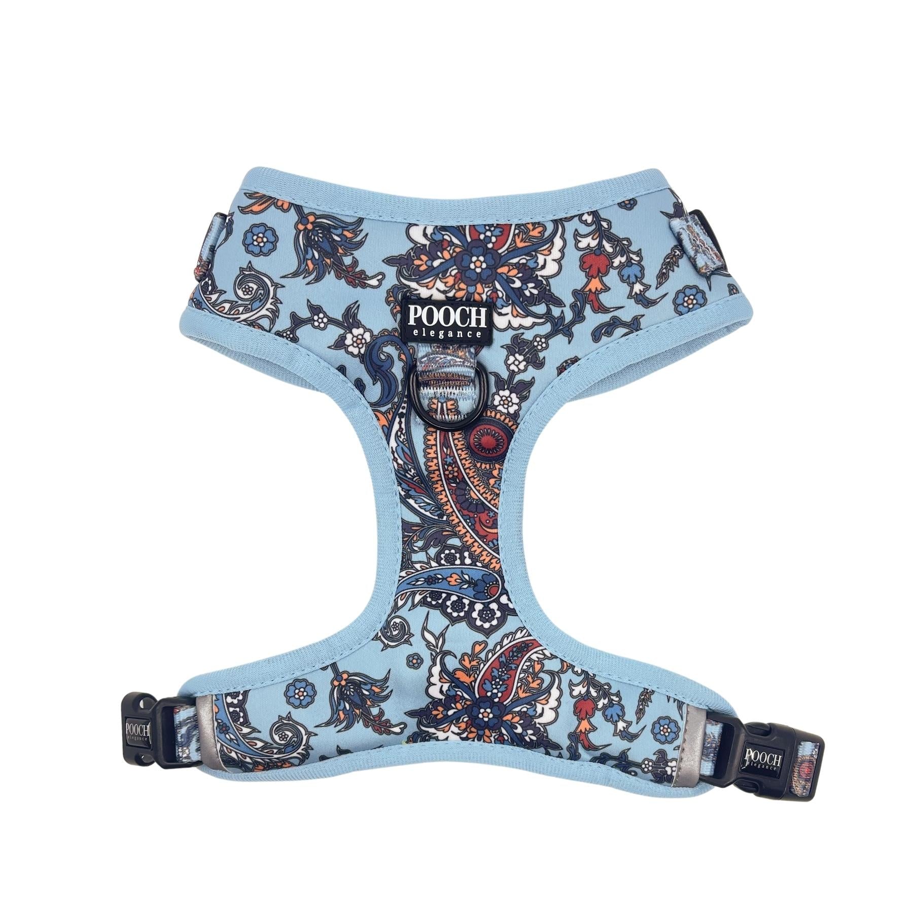 Paisley Blues Adjustable Dog Harness - Pooch Elegance