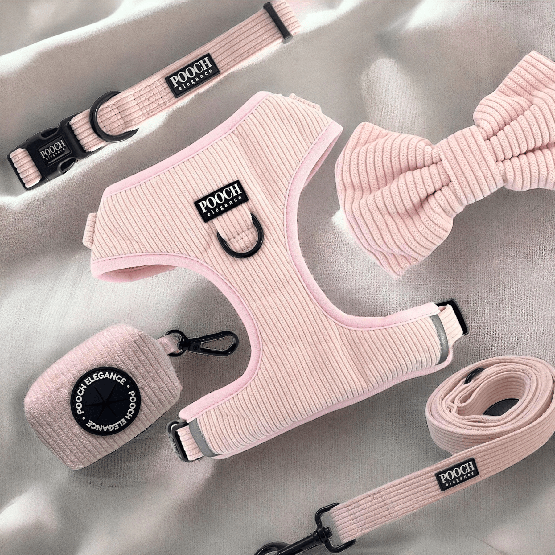 Corduroy Adjustable Harness - Powdered Pink